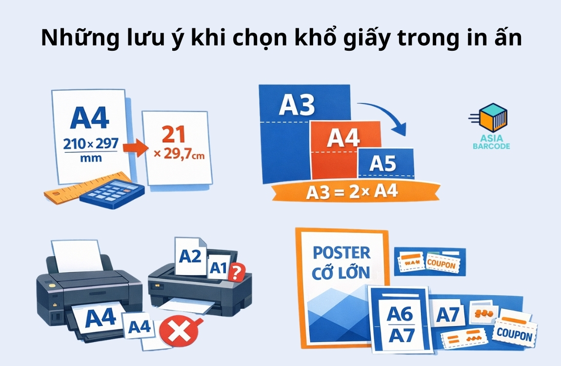 Những lưu ý khi chọn khổ giấy trong in ấn
