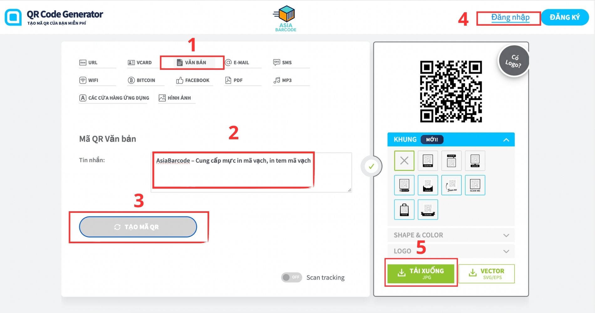 Cách tạo mã QR cho cá nhân